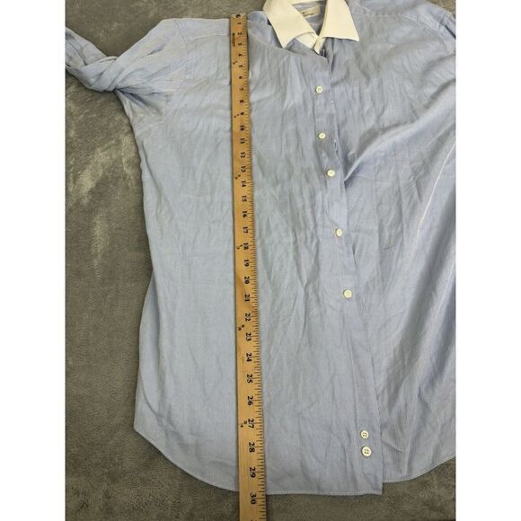 Ermenegildo Zegna Long Sleeve Button Down Shirt Men's Size Large Blue - Picture 9 of 10